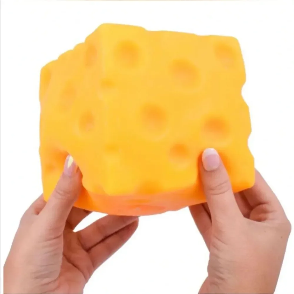 Giggle Zone Squeeze Cheese Block Large Squishy Sensory Fidget Stress BNWT